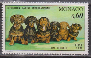Монако 1976, Межд. выставка собак, 1 марка